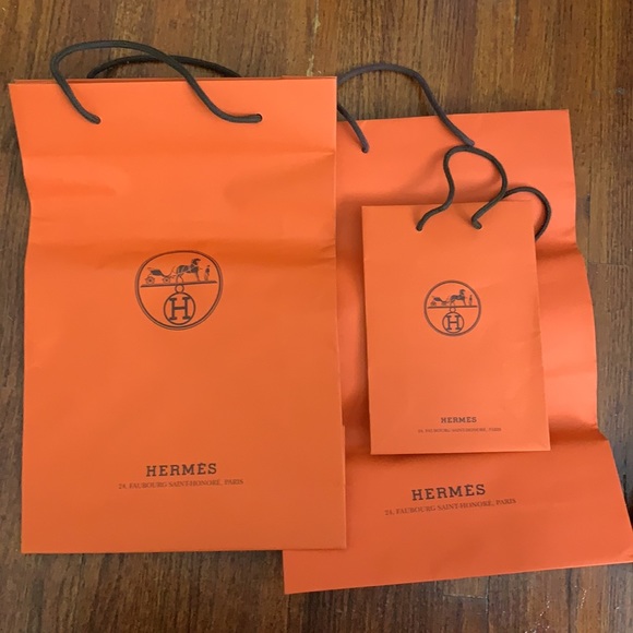 Hermès shopping bags, gift box and ribbons - Picture 4 of 6